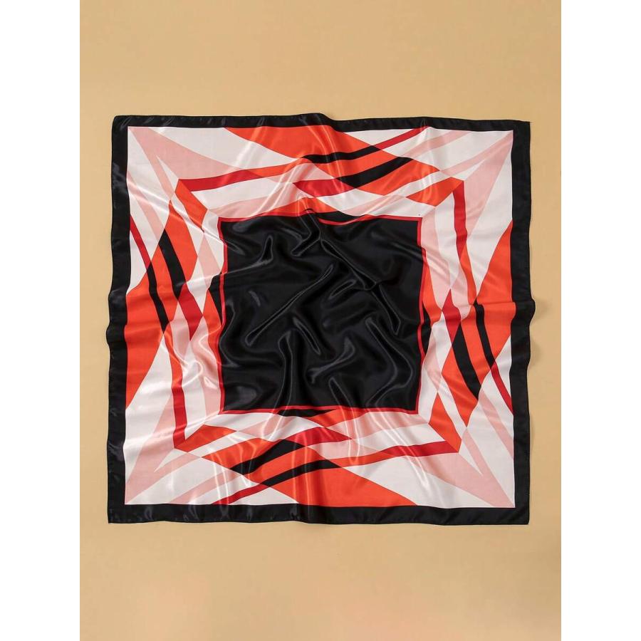 アクセサリー レディース スカーフ 1個 ボヘミアン調 90*90cm プリントフェイクシルクサテンスカーフ、プロフェッショナル