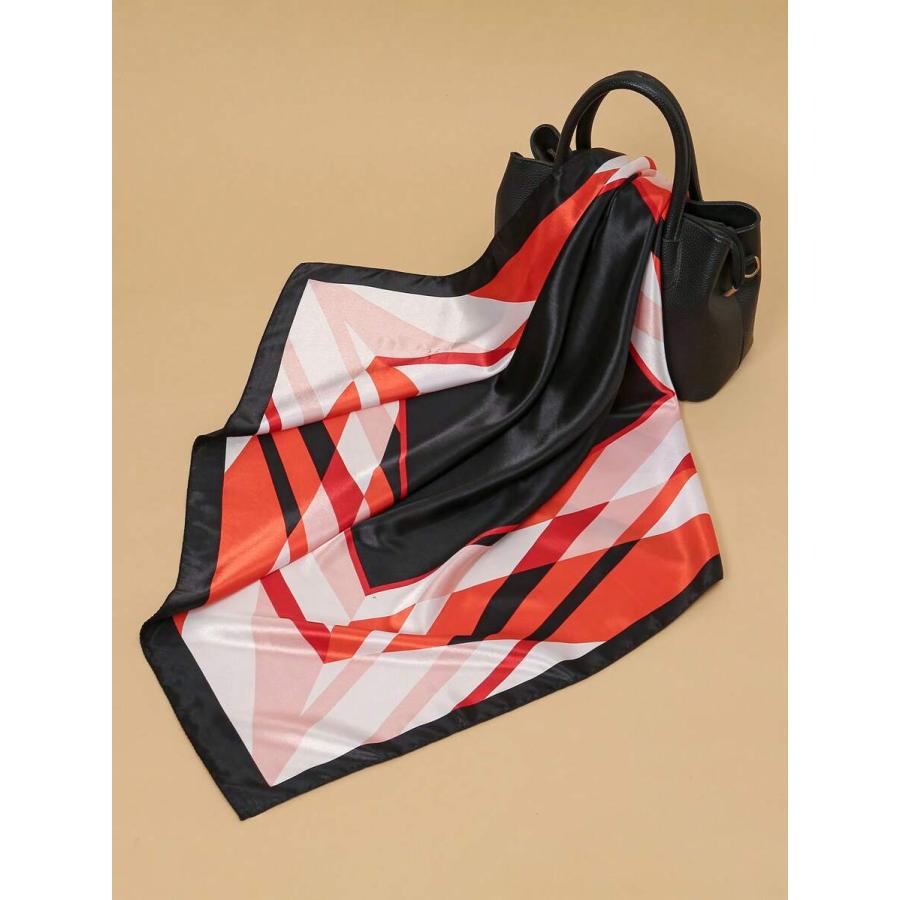 アクセサリー レディース スカーフ 1個 ボヘミアン調 90*90cm プリントフェイクシルクサテンスカーフ、プロフェッショナル - 画像 (3)