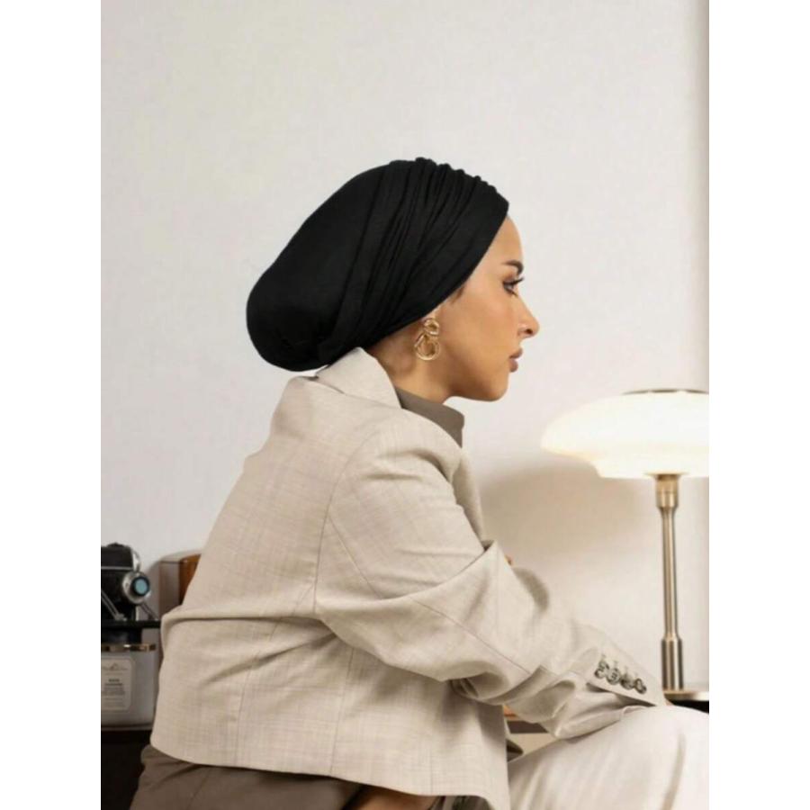 アクセサリー レディース スカーフ 1個 レディース定番無地ヒジャブ、3通りの着用方法、多用途&実用的なエラスティック ヘッドスカ