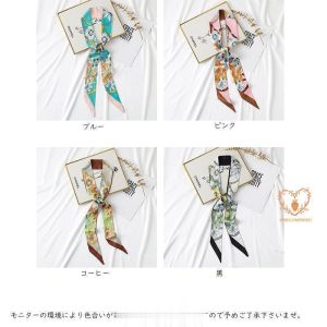 【大特価】スカーフ レディース 人造シルク 巻き物 巻物 ネックスカーフ バッグスカーフ髪飾り バッグ飾り 小物 旅行 通勤