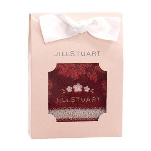 【5枚セット】 JILL STUART ジルスチュアート ポンポネ タオルハンカチ レッド 25×25cm C6047537X5