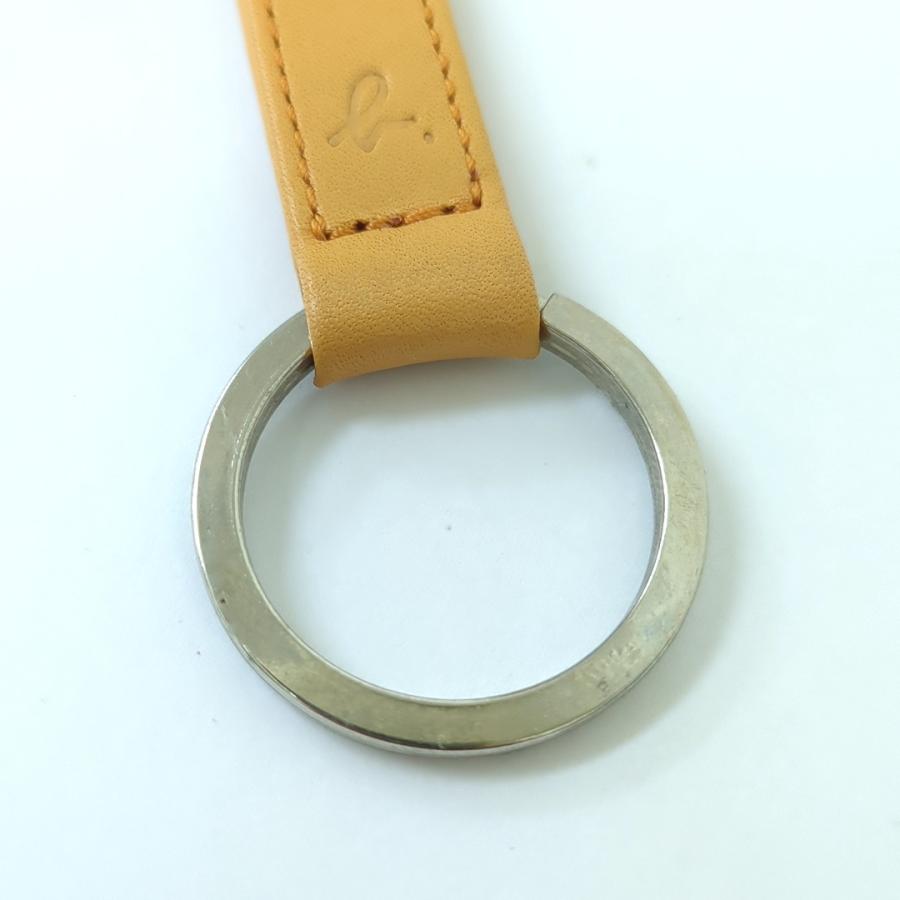 agnes b. アニエスベー キーホルダー キーリング フランス製 黄土カラー - 画像 (2)