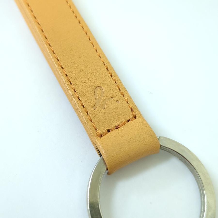 agnes b. アニエスベー キーホルダー キーリング フランス製 黄土カラー - 画像 (4)