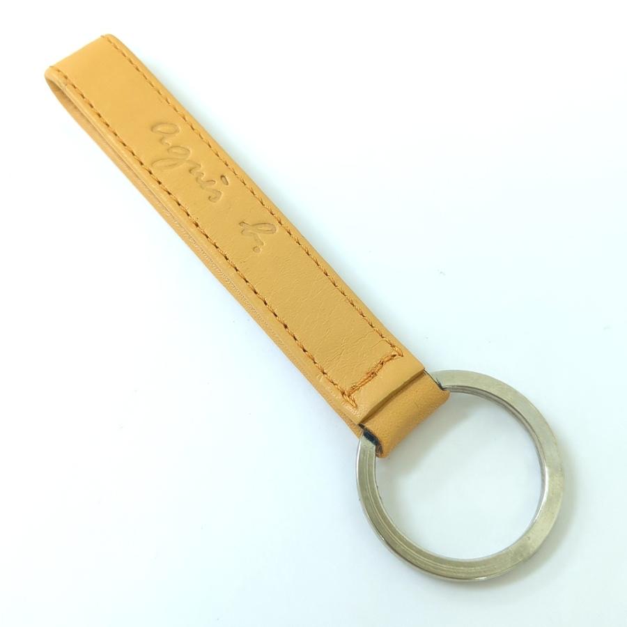 agnes b. アニエスベー キーホルダー キーリング フランス製 黄土カラー - 画像 (5)