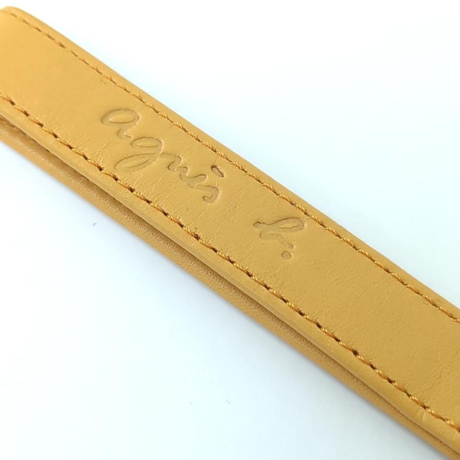 agnes b. アニエスベー キーホルダー キーリング フランス製 黄土カラー - 画像 (7)