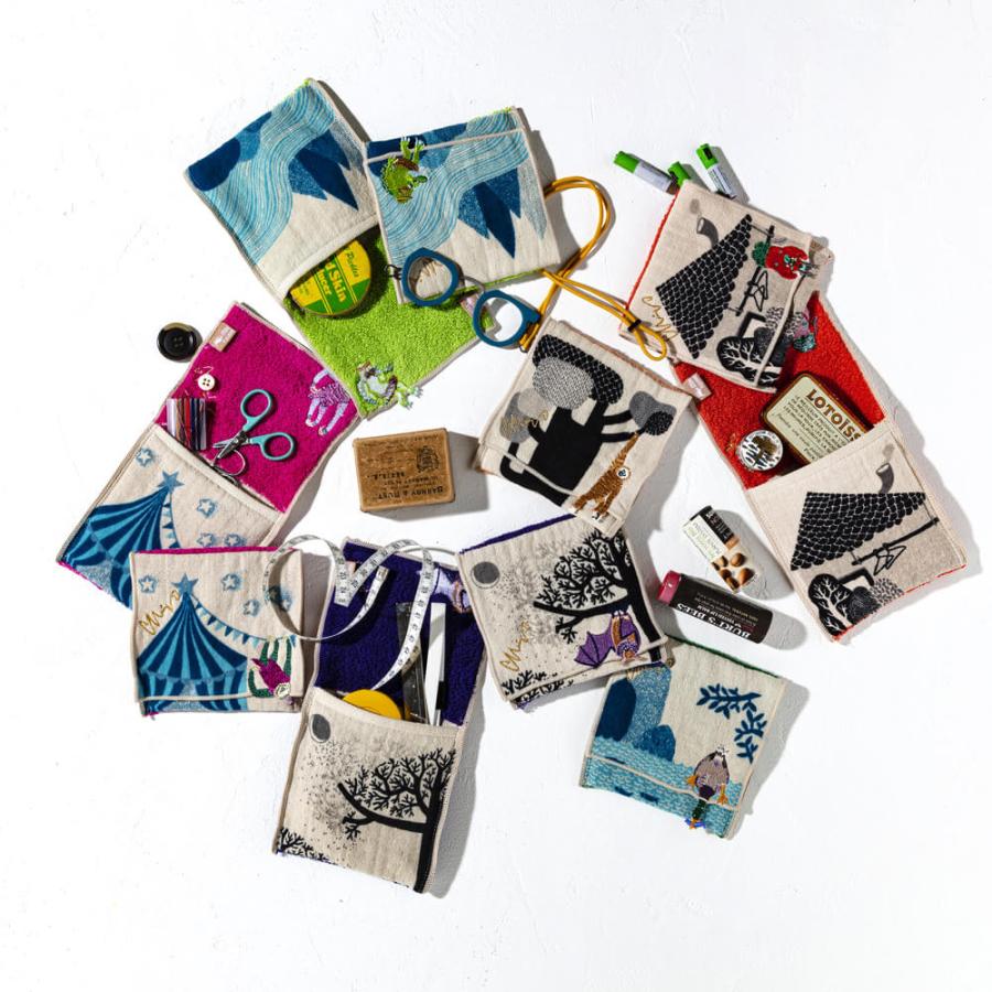 moritaMiW 森田miW ハンカチ ポーチハンカチ ハンカチタオルサイズ 12cm×22cm morita miw (モリタミウ) ギフト メンズ レディース おしゃれ かわいい - 画像 (7)