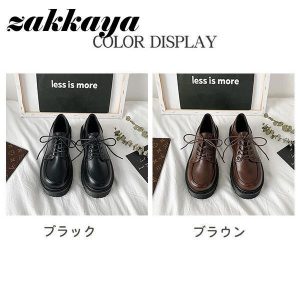 ローファー 革靴 厚底 ドレスシューズ レディース 靴 シューズ レースアップ レザー調 オックスフォード 歩きやすい カジュアル フォーマル